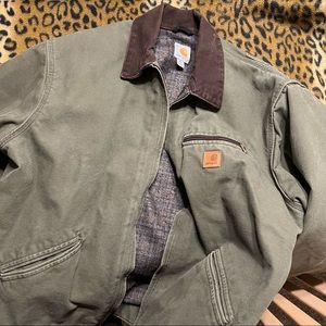 CARHARTT RELAXED FIT DUCK BLANKET-LINED DETROIT JACKET